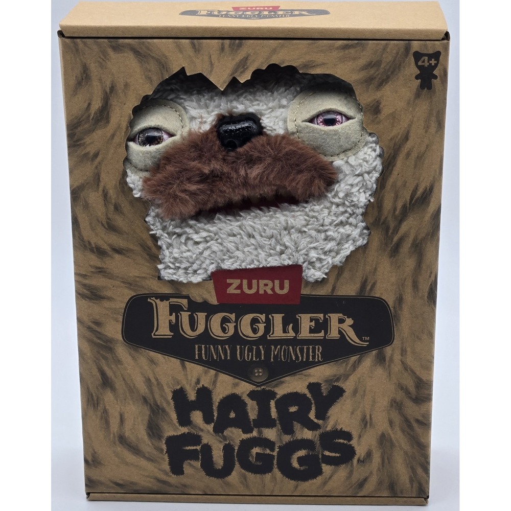 ZURU Fuggler Hairy Fuggs Funny Ugly Monster Plush Old‎ Tooth Moustache New